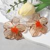 Exaggerated, individualistic, trendy and fashionable acrylic transparent flower stud earrings are versatile and stylish for street style