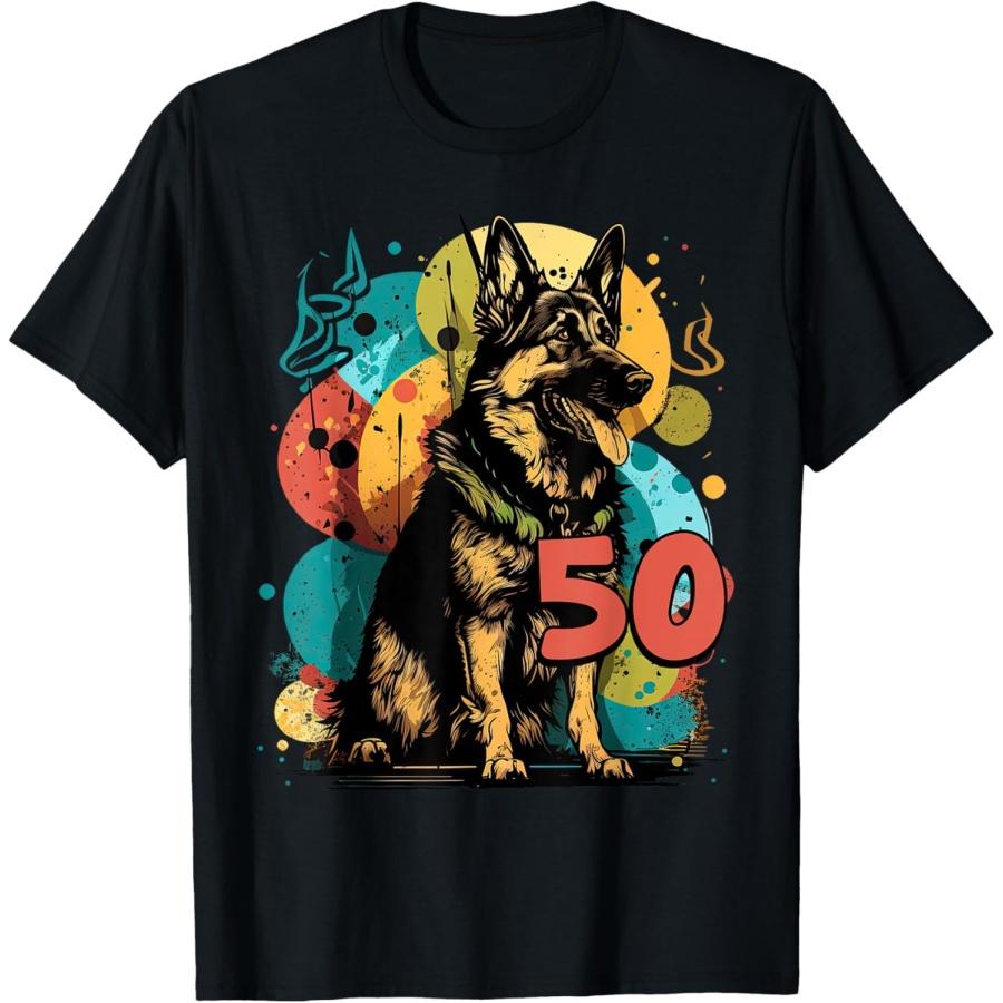 

German Shepherd Dog 50th Birthday Themed Party 50 Year Old T-Shirt XXXXXL чёрный