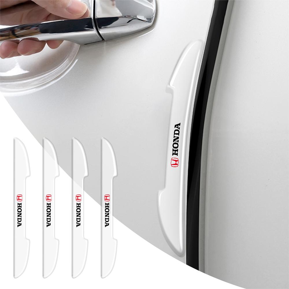 4Pcs Car Door Anti-collision Strips Bumper Protector Sticker For Honda Hrv Jazz City Fit Accord Odyssey Civic Mugen Power Typer