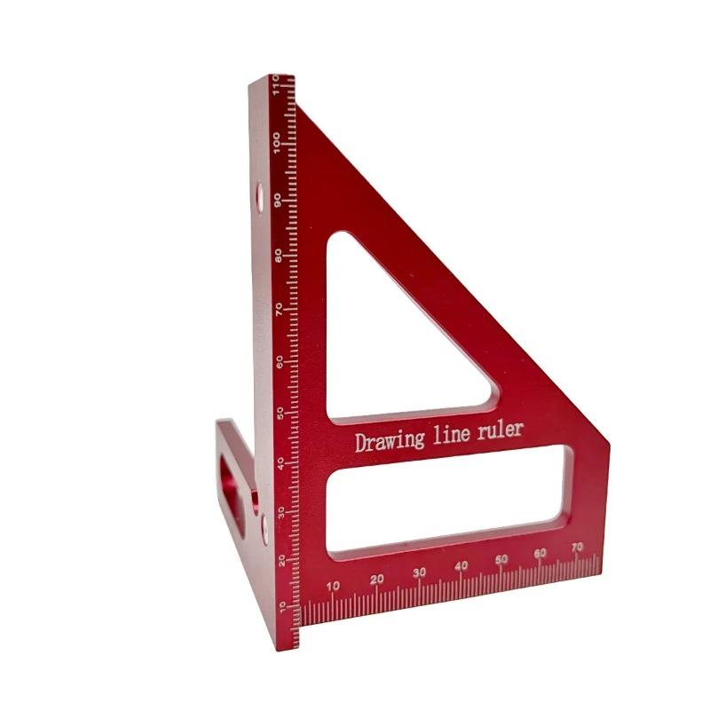 Aluminum Alloy Angle Finder Ruler - High Precision Miter Triangle Protractor for Woodworking & Engineering Layout Measurements