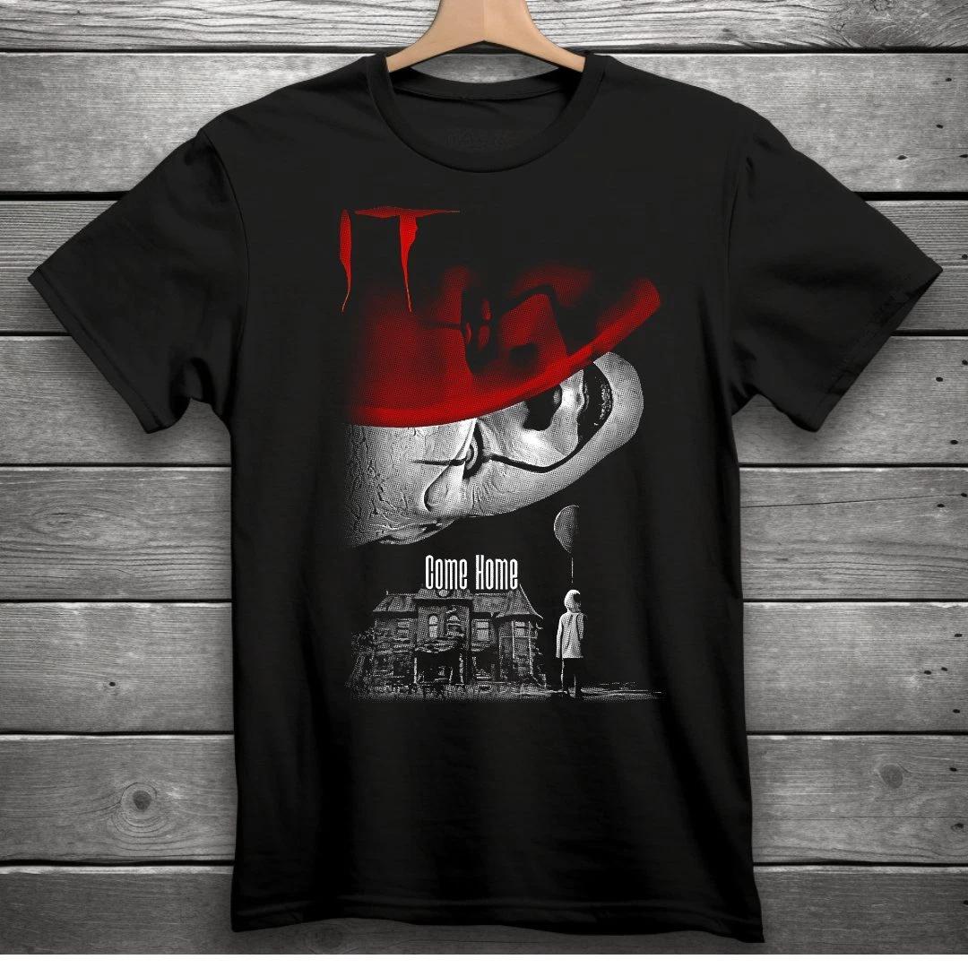 It Pennywise Come Home Movie Horror T-Shirt Black S-3XL XS