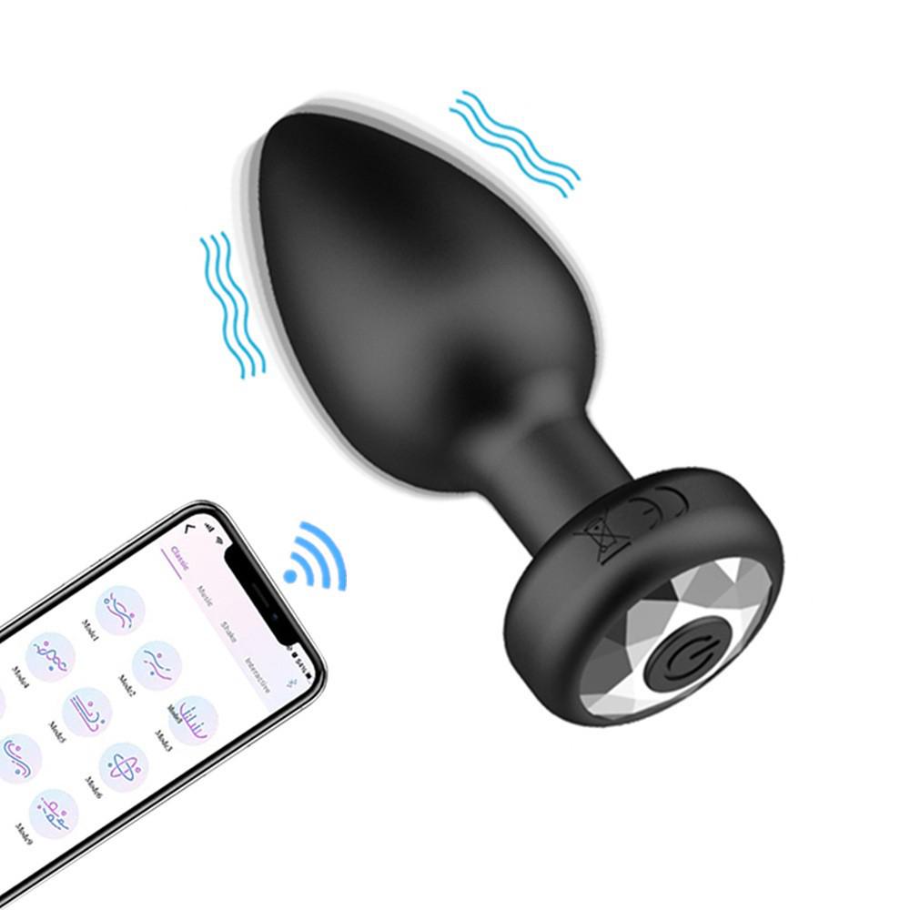 Remote-Controlled Anal Vibrator for All Genders: App-Enabled with Vibration Function for Couples