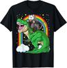 Opossum On T-Rex Dinosaur Fun Graphic T-Shirt