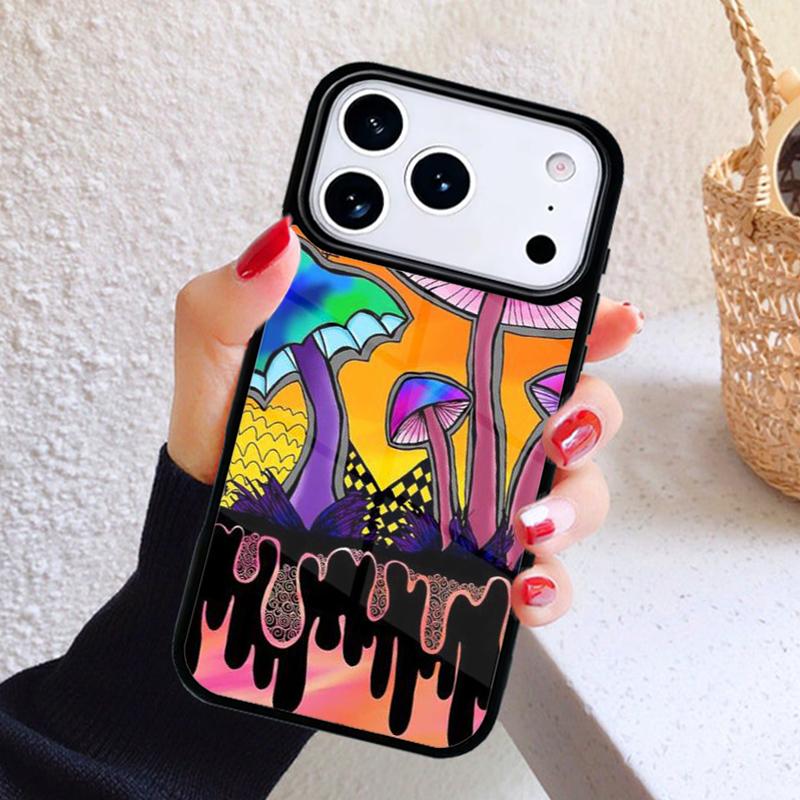 Trippy Psychedelic Mushrooms Collage Phone Case For iPhone 17 Air 16 15 14 13 12 11 Pro Max Plus