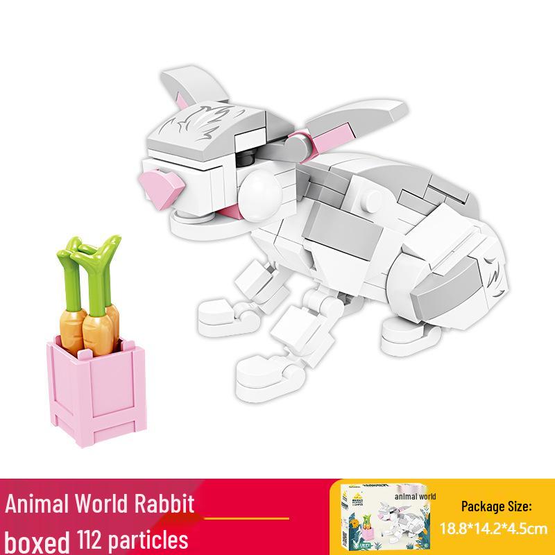 Kai Zhi Animal Model Building Blocks – Giraffe & Kangaroo Puzzle for Kids