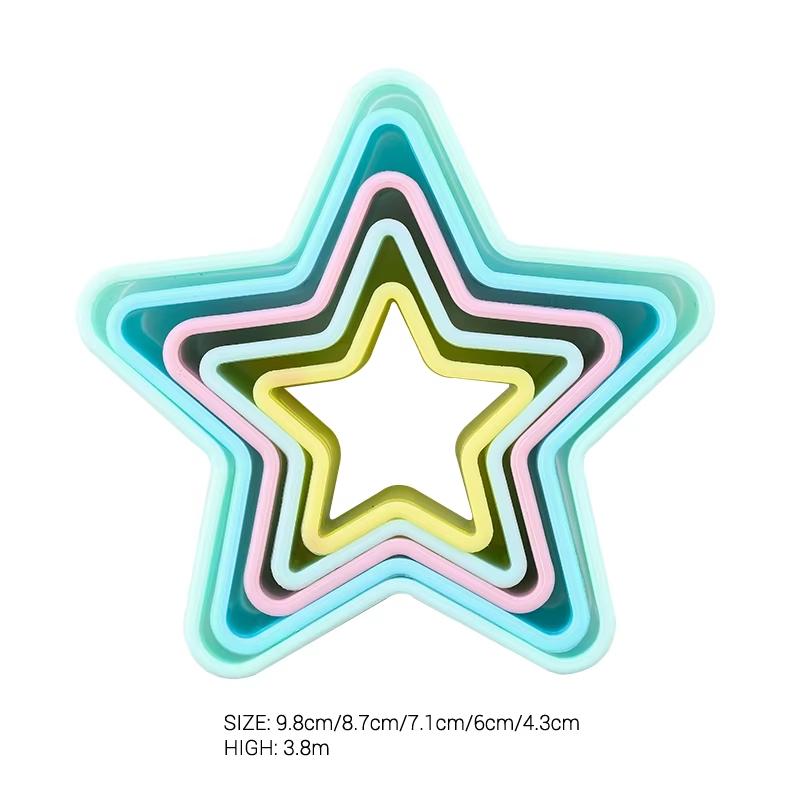 FAIS DU Sandwich Cutters for Children Kids Christmas Tree Heart Star Shapes Cutters Fruit Vegetable Bread Toast Food Cookie Mold
