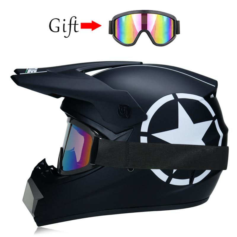 Teenage Professional Off-road Racing Helmet, Motorcycle Off-road Helmet, DOT Approved Motocross Goggles Gift Package