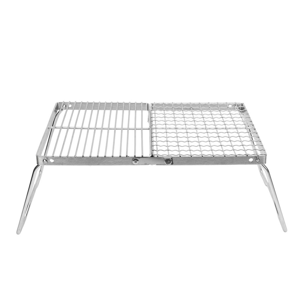 Portable Folding Grill Thickened Stainless Steel Folding BBQ Grill Portable Camping Grate for Outdoor