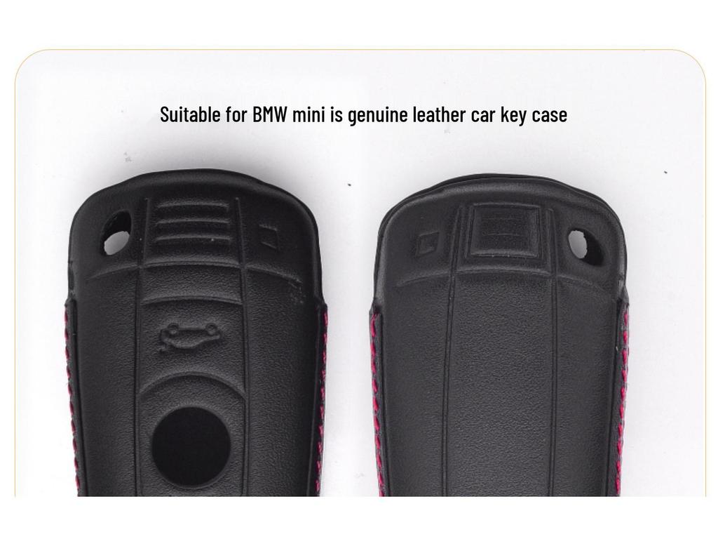 Genuine Leather Car Key Case for Mini 1 & 3 Series – Hot-Pressed Shaping Original Key Cover