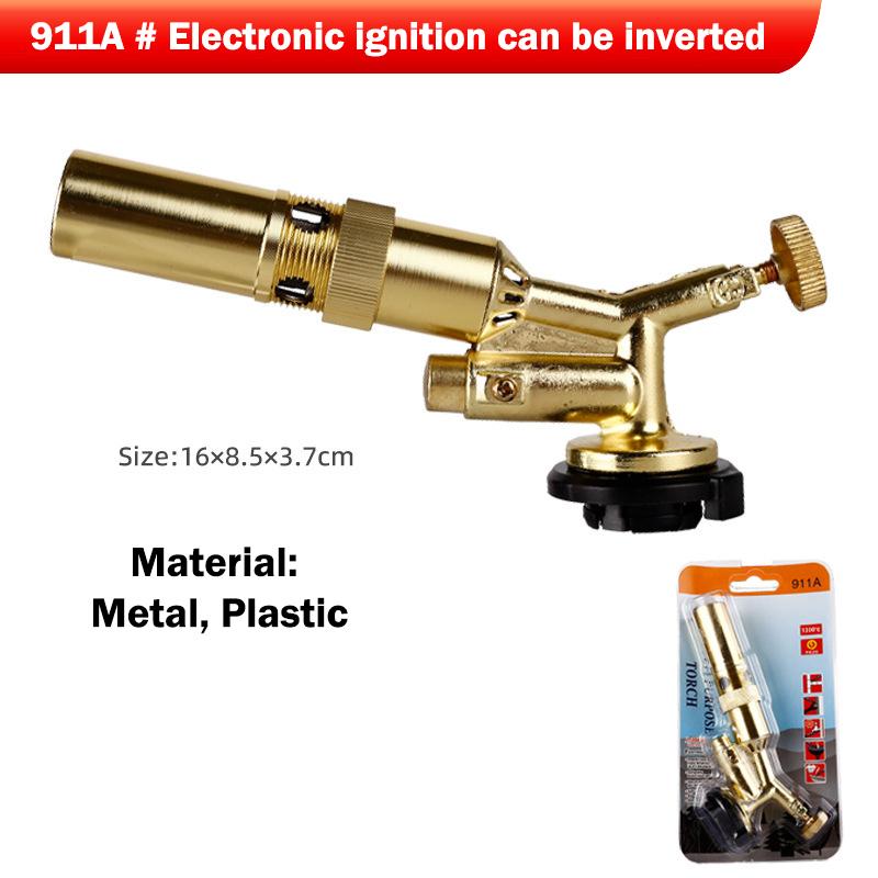 Manual Gas Welding Torch Head Portable Adjustable Nozzle High Heat Flame for BBQ Metalwork Soldering