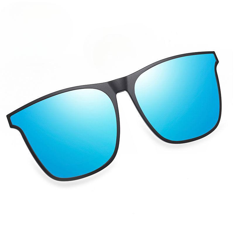 Clip On Sunglasses Men Vintage Square Glasses Anti Glare Night Vision for Car Driving