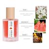 Yousheng Lady Perfume, Summer Fruity Watermelon Lychee Peach Scent for Women, 50ml Long Lasting Light Fragrance, Glitter Sand Bottle