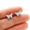 Kleine Edelstahl-Ohrringe Geometrisch Damen Herren Minimalistisch Rund Herz Mond Stern Ohrstecker Dreieck Pendientes Geschenk
