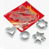 Heart Star 12-Piece Stainless Steel Cake & Cookie Cutter Mold Set