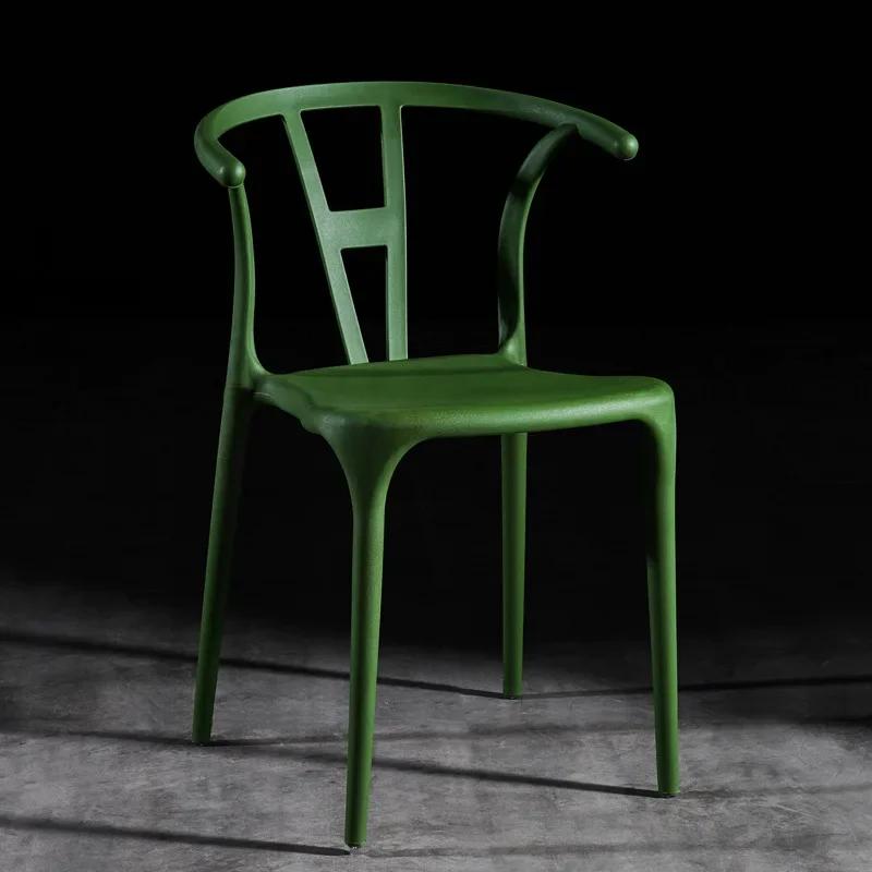 Plastic Designer Dining Chair Replica Bar Stool Arm Salon Wishbone Dining Room Chair Kitchen Dinette Chaises Home Furniture