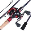 Kombinace rybářského prutu a navijáku 1,8 m/2,1 n Baitcasting Rybářský prut s 17+1 BB baitcasting navijákem pro cestovní rybaření