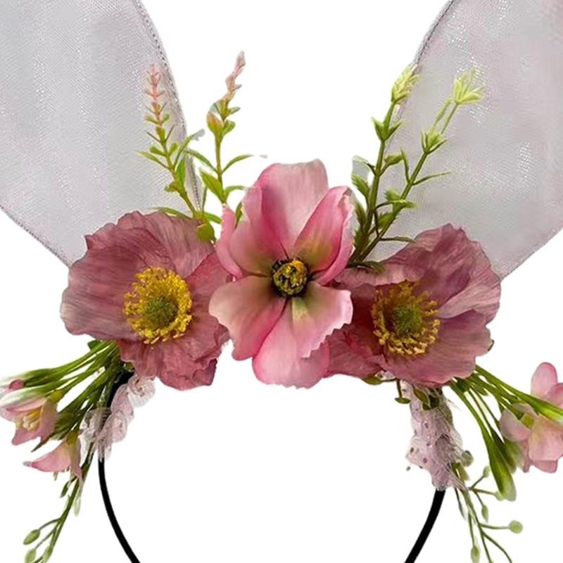 Soft Rabbit Ears Headwear With Mesh Detailing For Easter Celebrations Infants Children Adults Comfort Wear Headdress