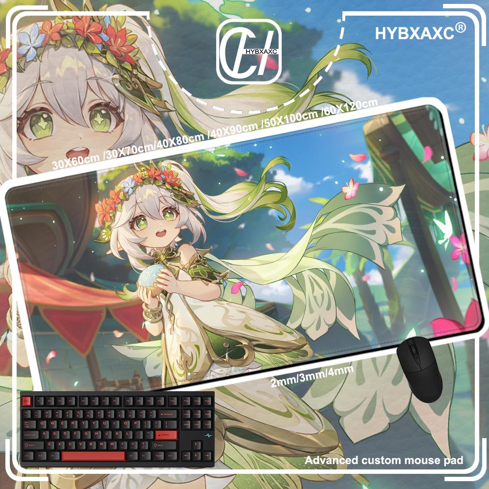 Nahida Mause Pad Genshin Impact Gaming Laptops Pc Accessories Rubber Mat Gamer Keyboard Deskmat Mausepad Mouse Mats Mousepad Xxl