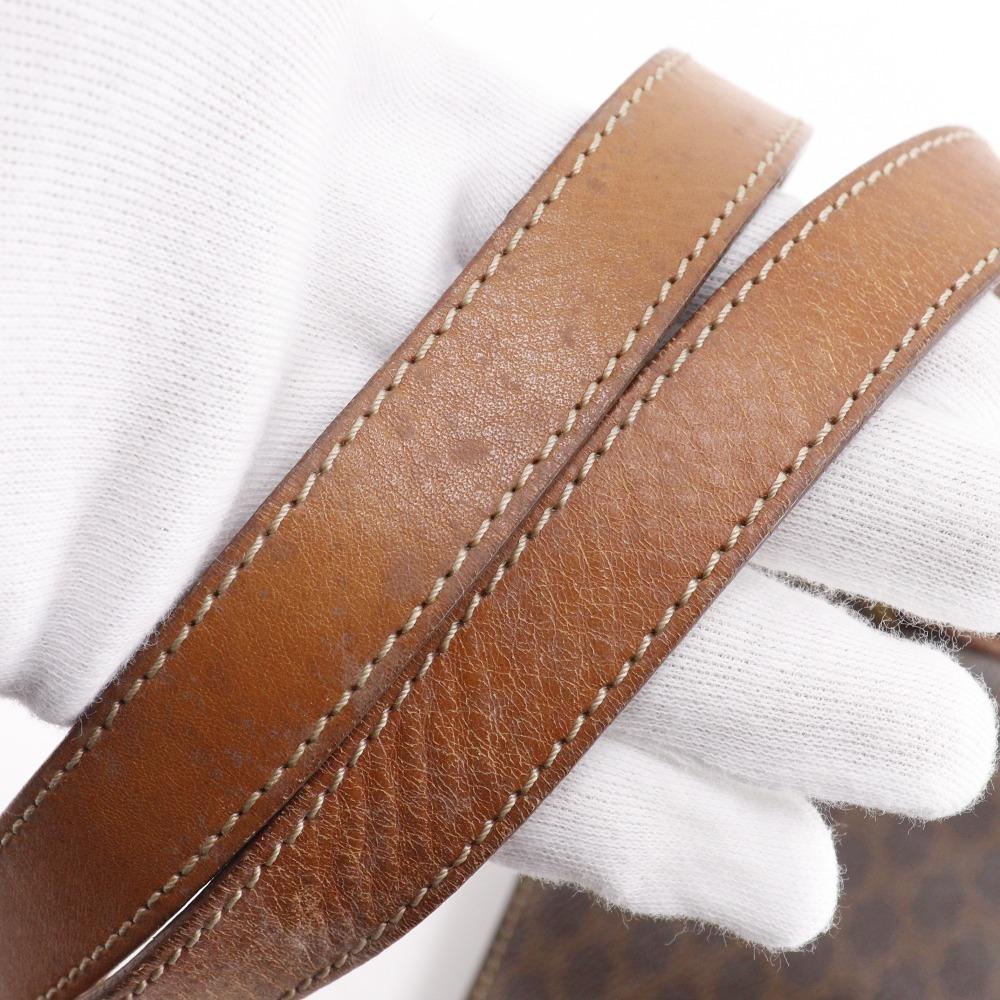 CELINE Old Celine Tote Bag Macadam Pattern vintage Brown PVC Women Used