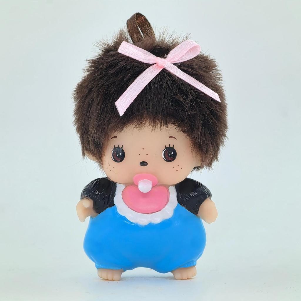 Anime Cute Creative Panda Qiqi Resin Figurine Keychain Diy Rhinestone Car Decoration Hanging Toy Gift Ornament Birthday Gift