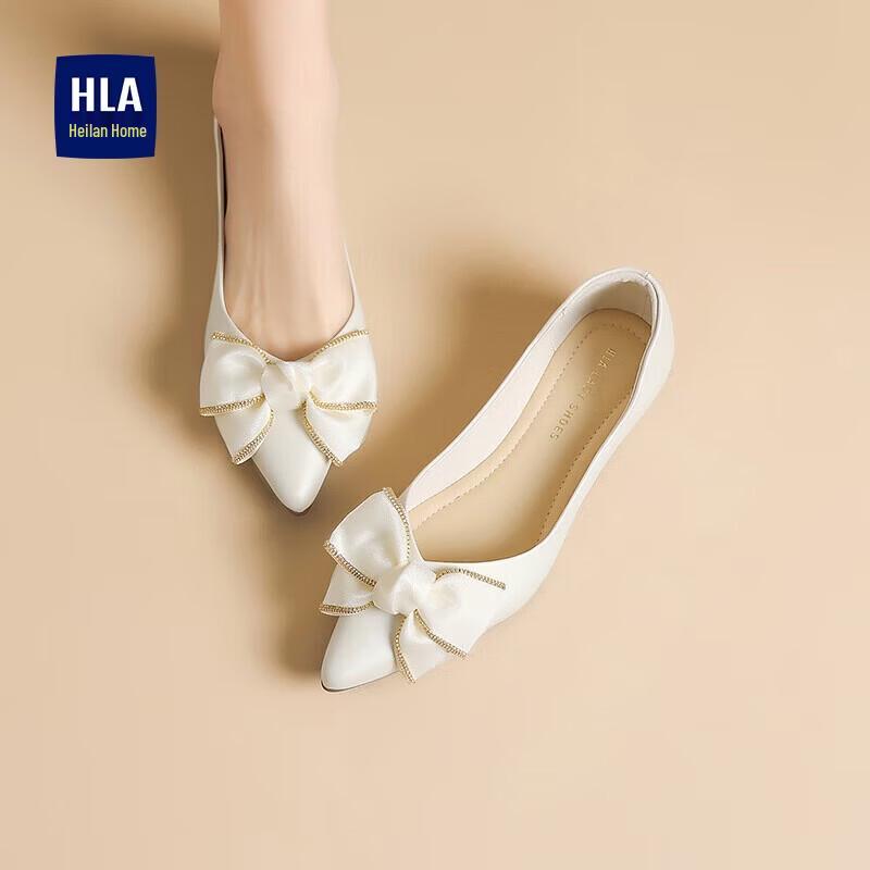 HLA Women s Elegant Bow Slip-On Flats 36
