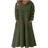 2025 Cross-border New Autumn and Winter European, American and Amazon, Loose Casual Fluff Hooded Long-sleeved Dress Loungewear