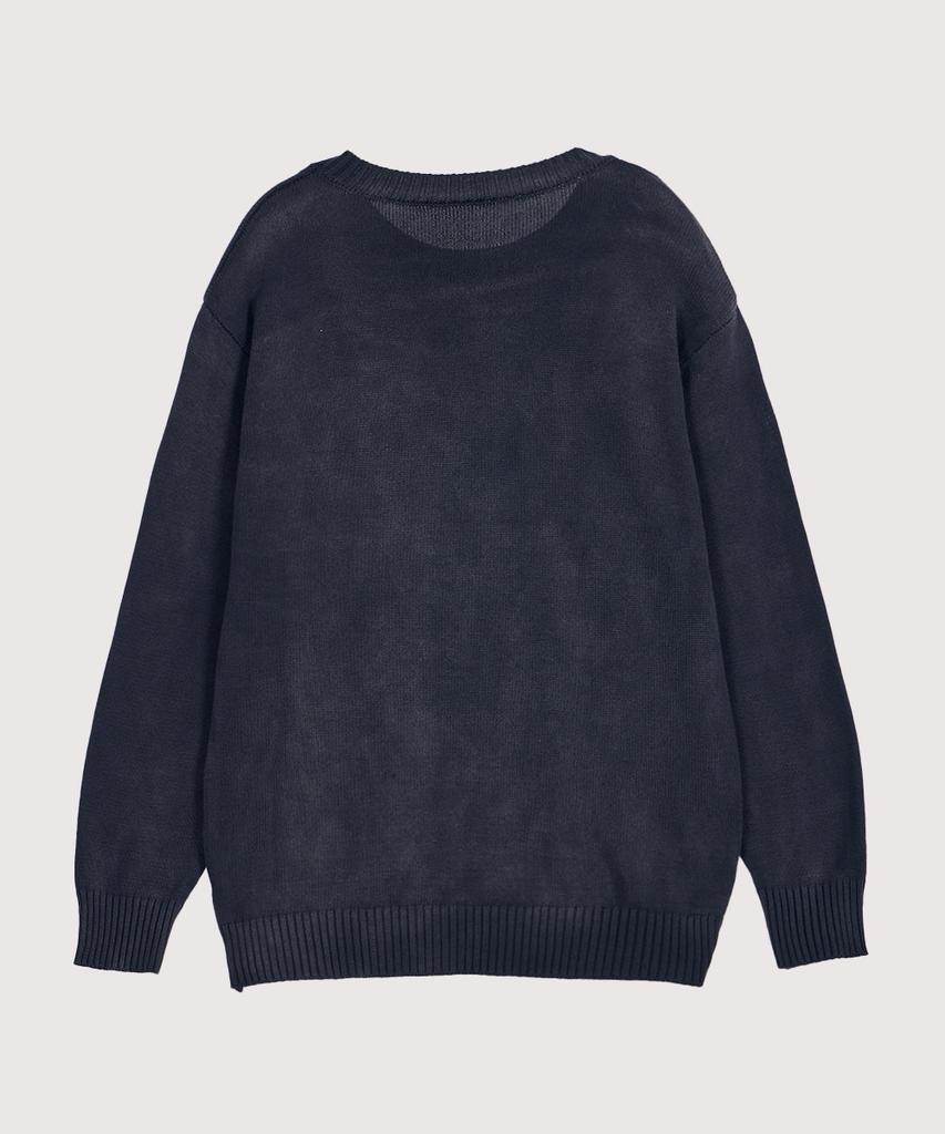 AT THE MOMENT Vintage Brushed Cotton Knit_Black