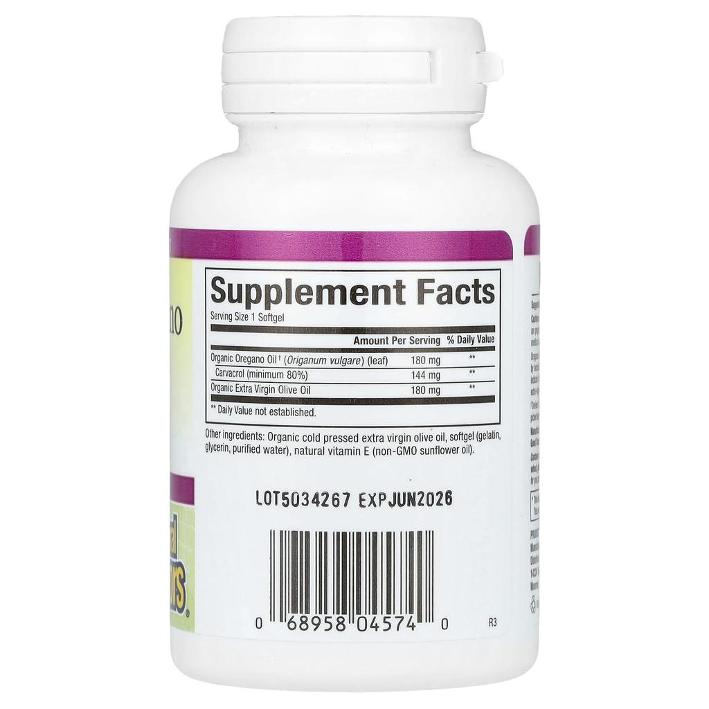 Oregano Oil, 180Mg, 60 Softgels