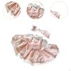 2 Pieces Fashion Dolls Dress Suit with Hair Accessories Stylish Doll Up Miniature Clothes for