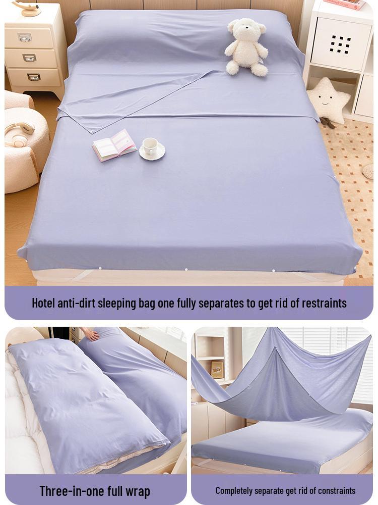 

Second Gen Portable Pure Cotton Anti-Fouling Travel Sleeping Bag & Duvet Cover Set in Pure Purple (4-Piece) 80x230cm