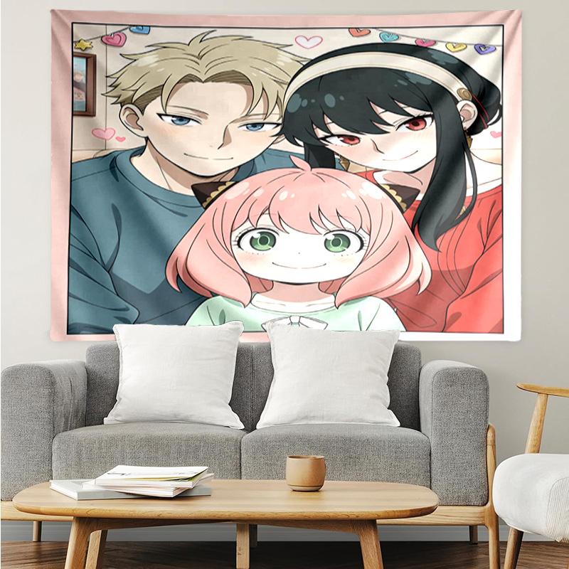 Spy Family Adventure Quick-Dry Tapestry Hanging for Bedroom,Livingroom, Playroom,Decor Art Room Wall Tapestry Holiday and Birthday Gifts