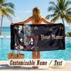 Custom Text Beach Towel, Soft Absorbent Swimming Multi-use TowelThe Addams Family