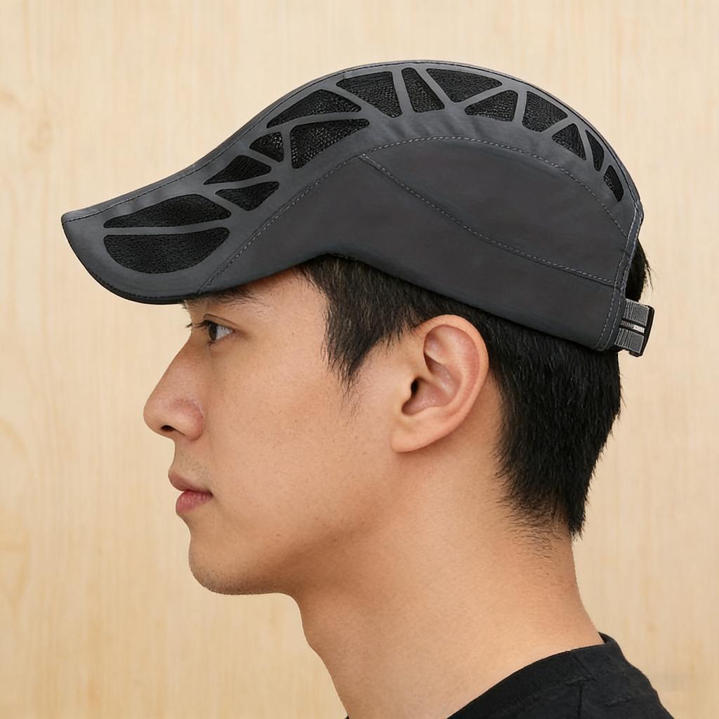 Sommer Neue Sportliche Buchstaben Sonnenhut Für Männer, Atmungsaktives Netz Schnelltrocknend Outdoor Sonnenschutz Baseballkappe