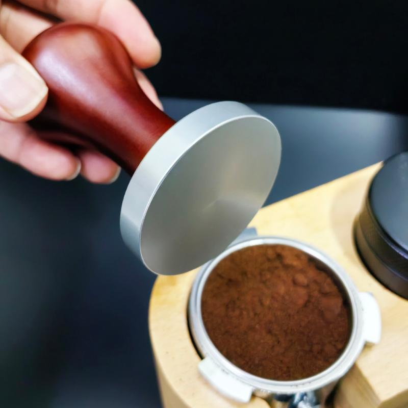 Pro Espresso Tamper 51mm 53mm with Solid Wood Handle for Cafes Bars Long-lasting Coffee Tool