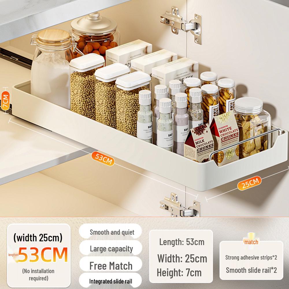 Multi-Functional Kitchen Pull-Out Basket with Shelves and Cutlery Storage