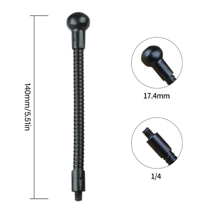 360 Degree Rotatable Ball Joint Adapters 1/4 Screw Thread Metal Hose Adapters for Mobile Phone Tripods Camera Mounts