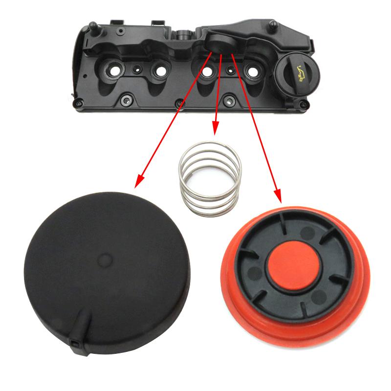 Rocker Cover PCV Valve Membrane Repair Kit & Spring Cylinder Head Cover Valve for VW Amarok Crafter Engine 2.0 TDI