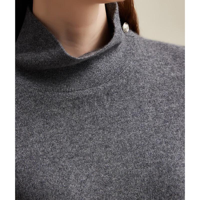 Zhaojun Women's High-Neck Cashmere Pullover Sweater