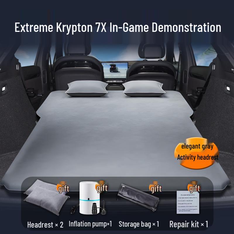 Jike 7x Compatible Car Sleeping Mat: Mattress for Rear Seat & Trunk