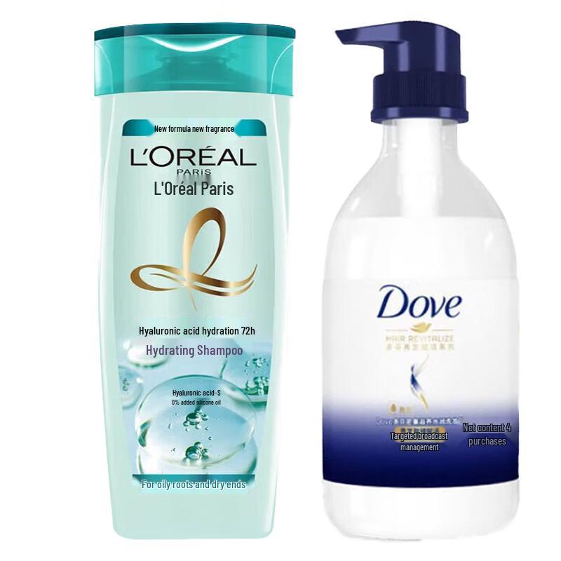 Dove Body Wash & L Oréal Shampoo Set