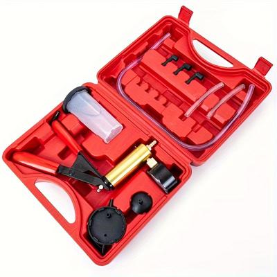 Kit de teste de bomba de vácuo manual, bomba de pressão de vácuo, medidor de vácuo de alumínio portátil e durável