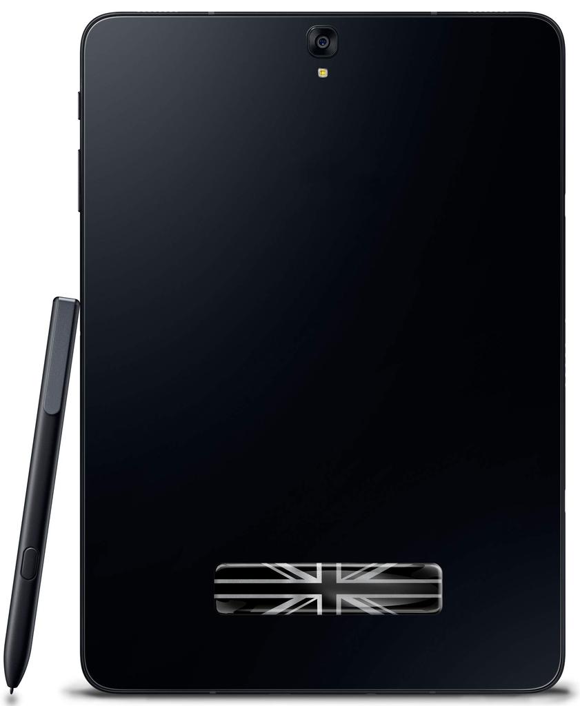 BiomarLabs 2 x 3D Domed Silicone Silver Sticker Decal UK Union Jack National Great