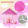 Children's Indoor Pink Hexagonal Princess Tent with Pointed Top