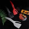 1/2Pcs Food Clip Multifunctional 2 In 1 Fried Egg Double Spatula Non-stick Barbecue Shovel Tongs Nylon for Food Grip and Flip