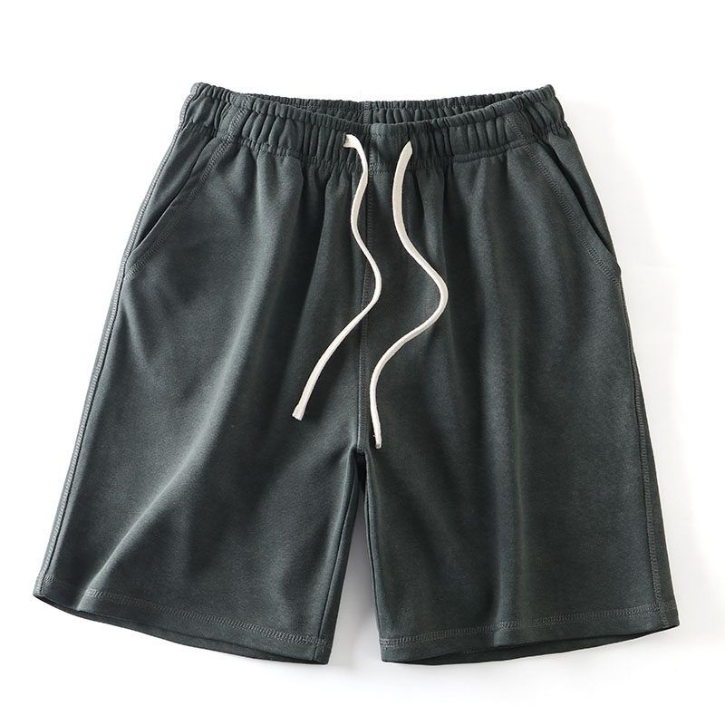 American Pure Cotton Knitted Shorts Men's Summer 2024 New Arrival Sports Fifth Pants Export Men's Pants Full Cotton Casual Pants
