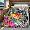 Tonga Flag Customize Your Name Rv Blanket Comfortable Soft Lightweight All Season Multi Purpose Blanket For Travel Camping Picnics Sofas Rvs Beds