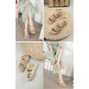 Flat Sandals Women Summer Shoes Non-slip Women Sandals Soft Comfortable Blue Beige Plus Size 42