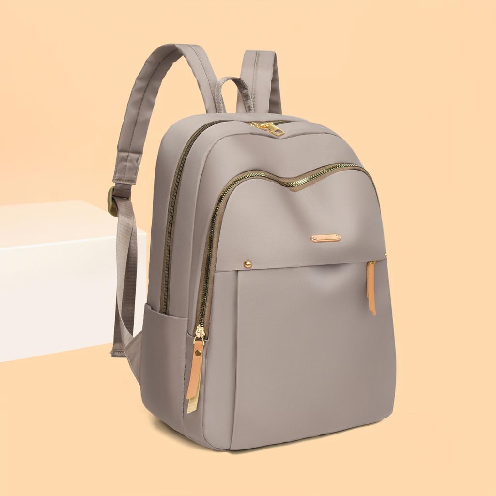 Stylish Solid Color Backpack for Women Lightweight Large Capacity Oxford for Daily Use Commuting Shopping Fashion Backpack