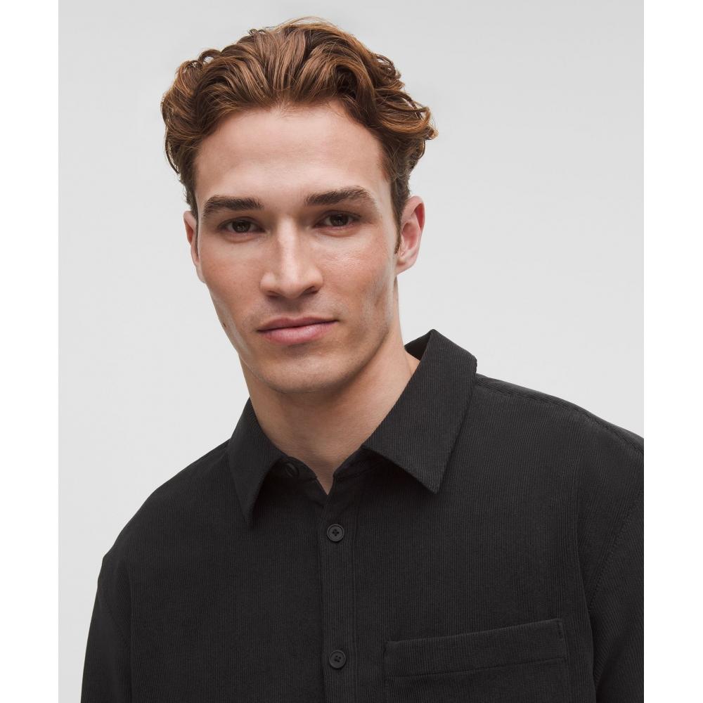 Lululemon Corduroy Relaxed Fit Long Sleeve Button Up Shirt Black