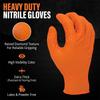 2-100PCS Heavy Duty Disposable Nitrile Gloves 8Mil Extra Thick Mechanic Glove with Textured Grip Antislip Safety Work Gloves